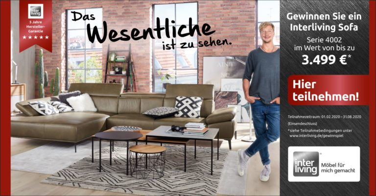 Gewinnen Sie ein InterlivingSofa im Wert von bis zu 3499